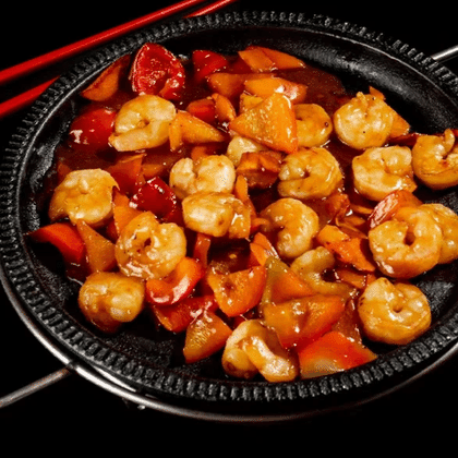 Креветки на сковороде