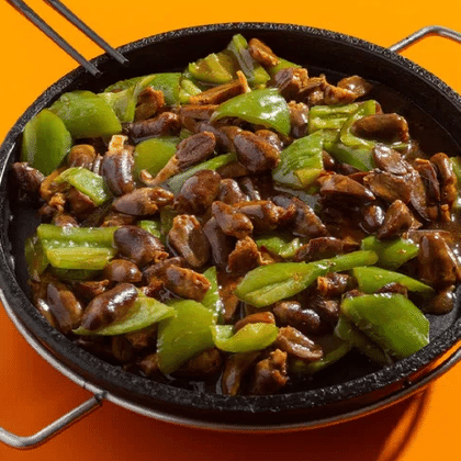 Сердца куриные на сковороде