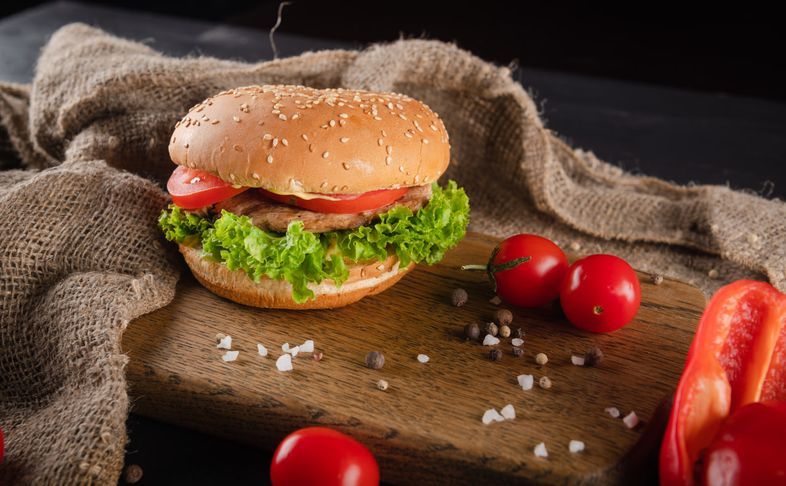 Мини бургер с куриным филе