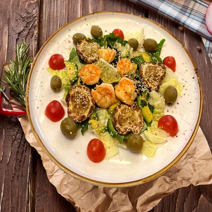 Салат «Среднеземноморский» с креветками