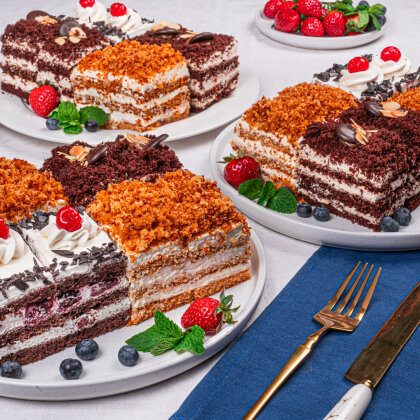 Сет нежных пирожных: 24 шт по 80 гр.