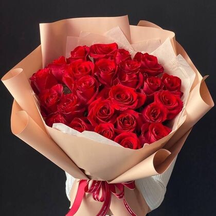 25 красных роз Эквадор