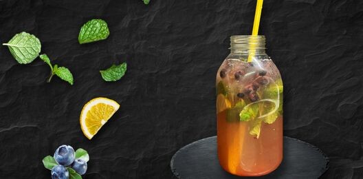 Домашний лимонад черничный