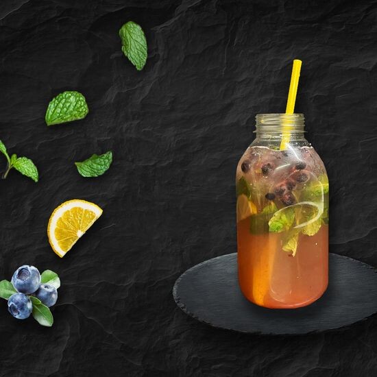 Домашний лимонад черничный