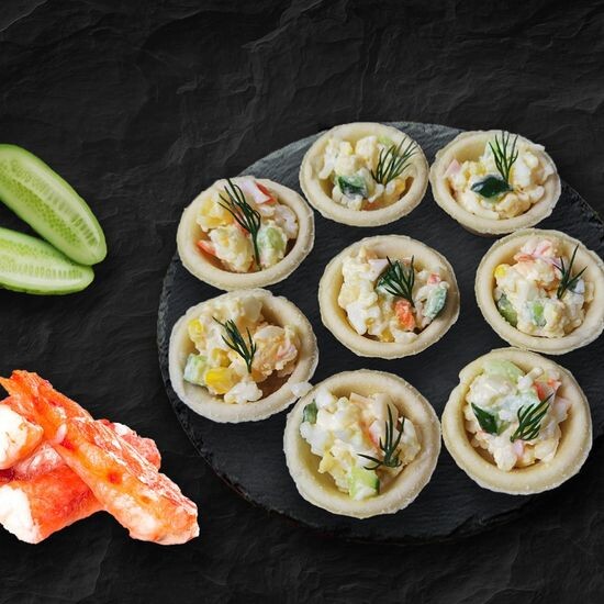 Тарталетки с крабом