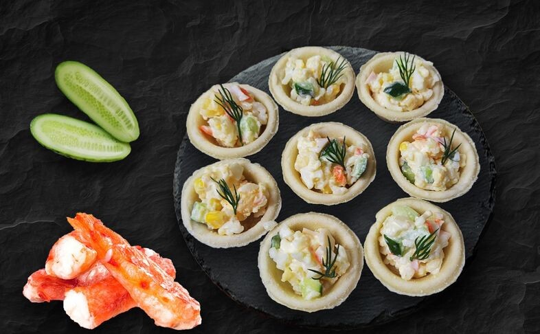 Тарталетки с крабом