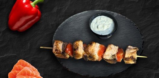 Шашлычки из лосося