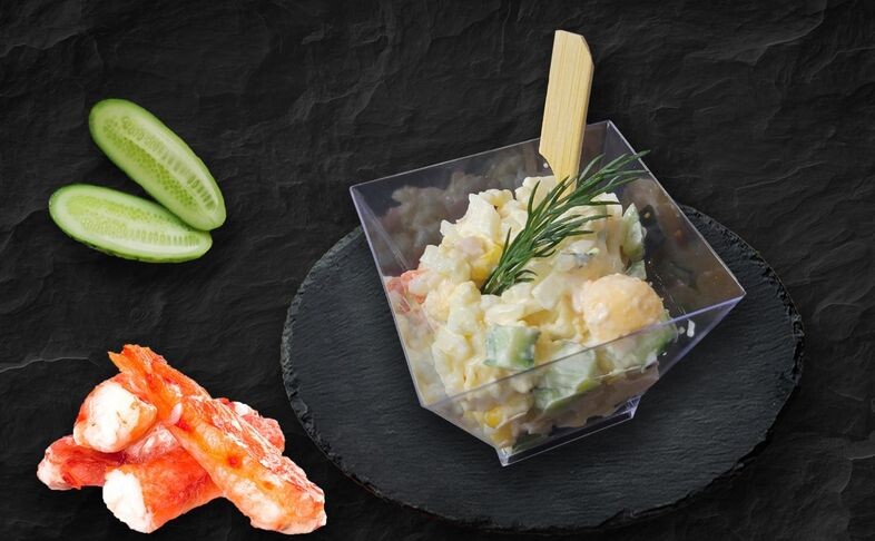 Салата с крабовыми палочками