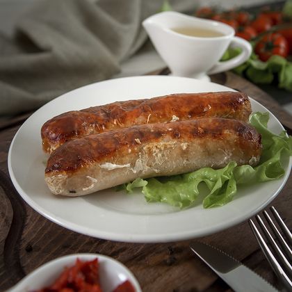 Колбаски свиные жареные