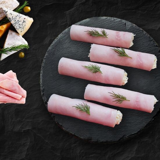 Рулетики с ветчиной и сыром