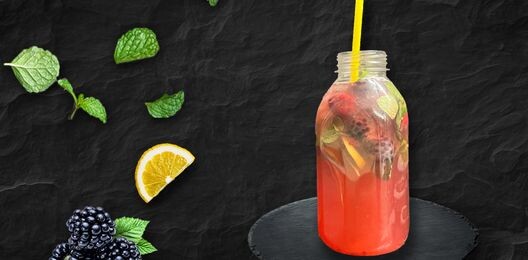 Домашний лимонад ежевичный