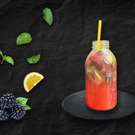 Домашний лимонад ежевичный