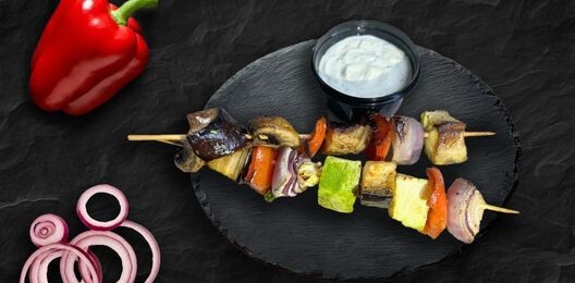 Шашлычки из овощей гриль