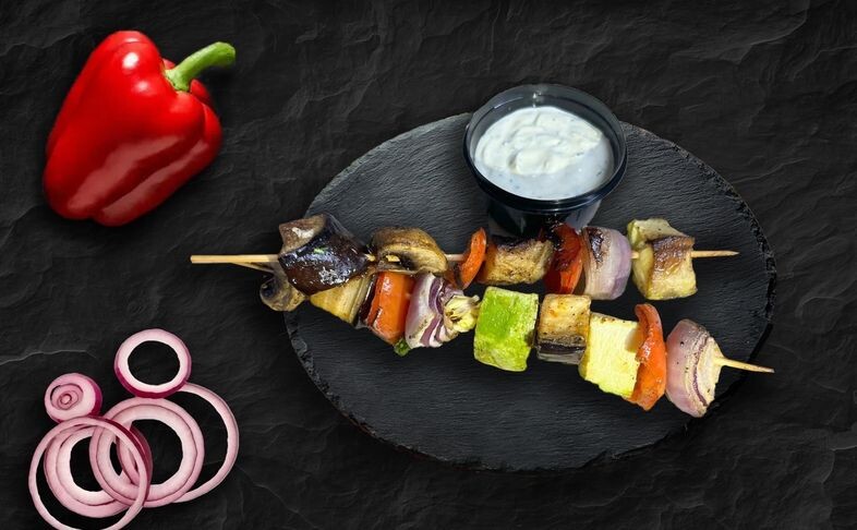Шашлычки из овощей гриль