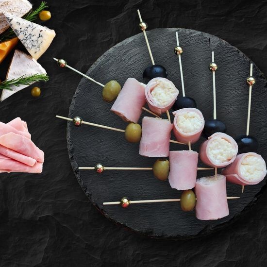 Канапе с ветчиной и сыром