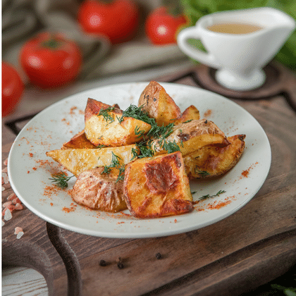Картофель запеченный дольками