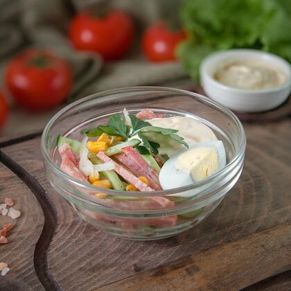 Салат Соломка с колбасой