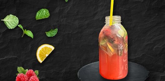 Домашний лимонад малиновый