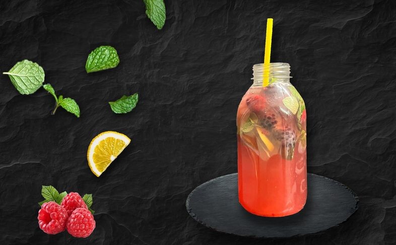 Домашний лимонад малиновый