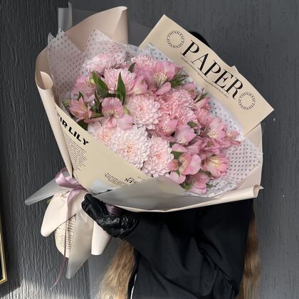 Розовый букет " для моей девочки"