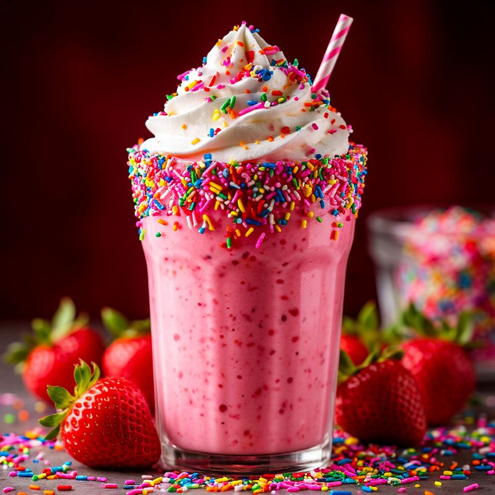 Молочный коктейль - клубника