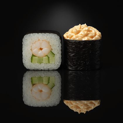 Запеченный с креветкой