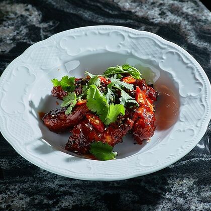 Куриные крылья в кисло-сладком соусе