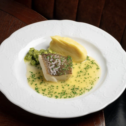 Палтус с соусом Бер Блан