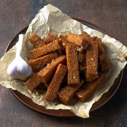Гренки с чесноком
