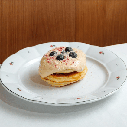 Оладьи с кремом из вареной сгущенки