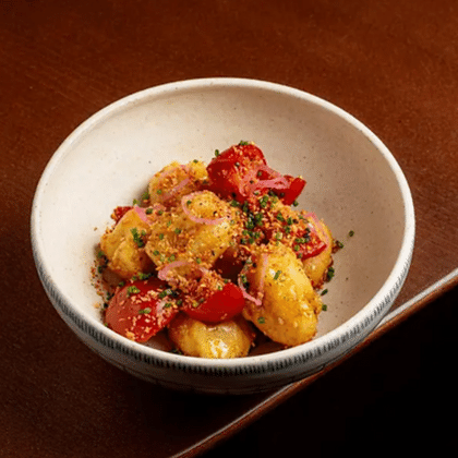 Хрустящий баклажан с томатами