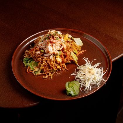 Лапша с крабом