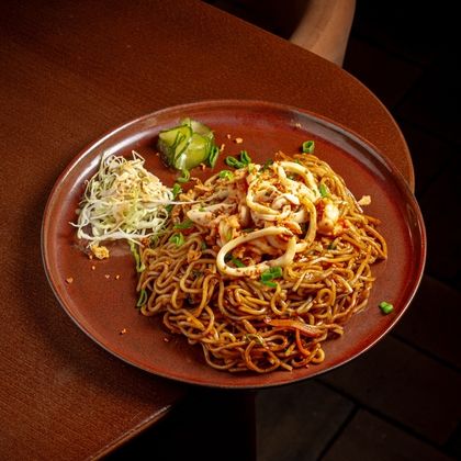 Лапша с морепродуктами