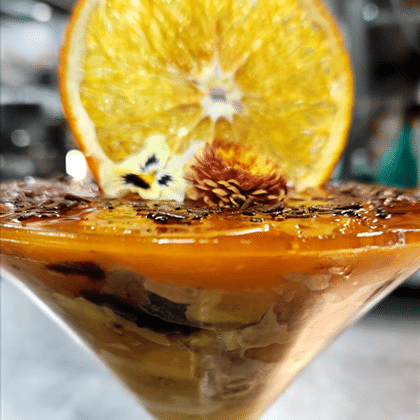 Тыквенный курд с манго и сухофруктами