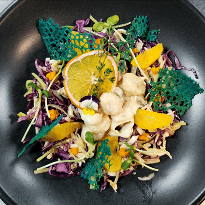 Салат со сливочными морепродуктами