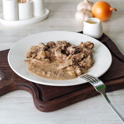 Дост.Печень по-строгановски 150г.