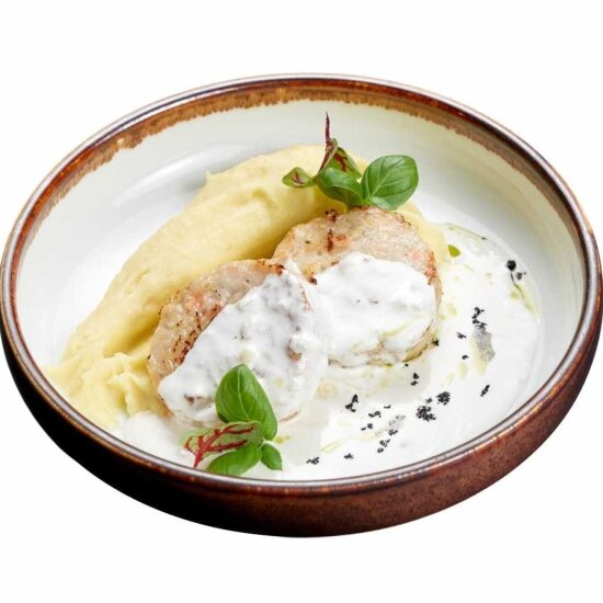 Рыбные котлеты  с карт пюре