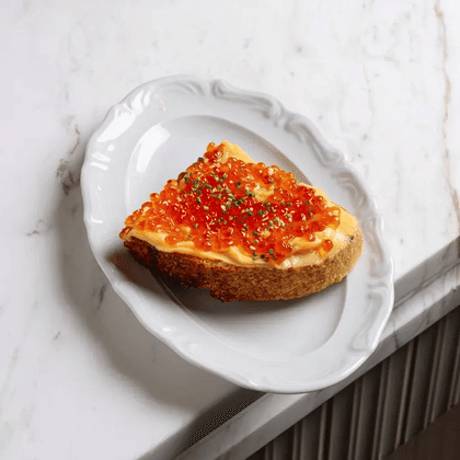 Тартин с красной икрой