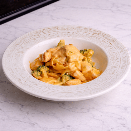 Тальятелле с лососем