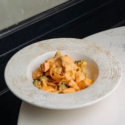 Тальятелле с лососем