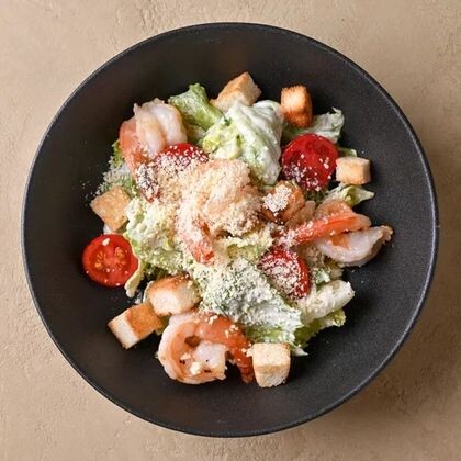 Салат "Цезарь" с креветками