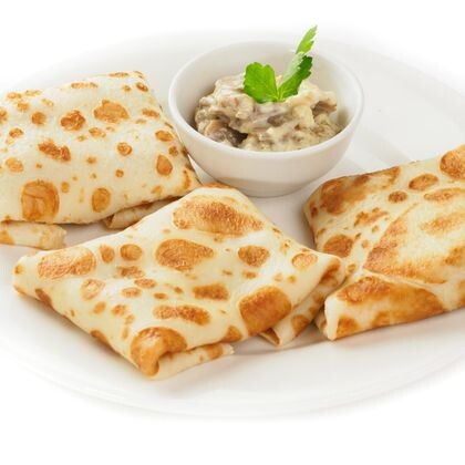 Блины с грибами