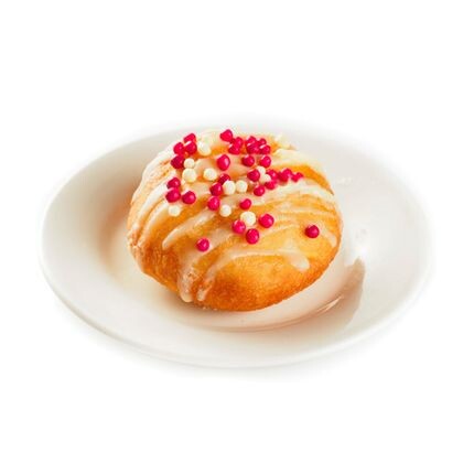 Пышечка с клубникой и белым шоколадом