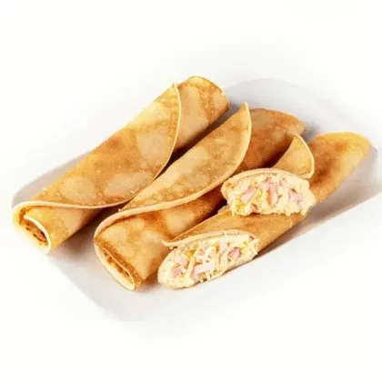 Блины с ветчиной и сыром