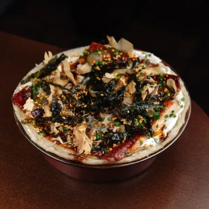 Роти с угрем, трюфельный крем чиз