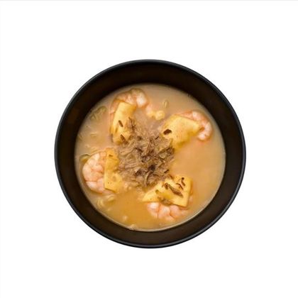 Острый рамен с креветками