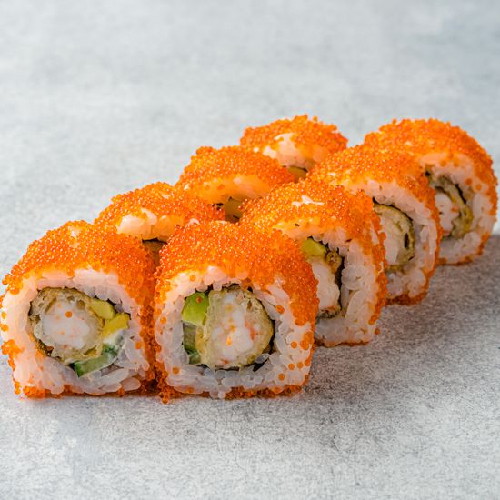 Калифорния с тигровыми креветками