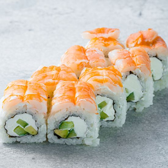 Филадельфия с тигровыми креветками