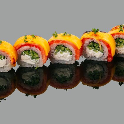 Ролл" Опалённая филадельфия с сыром чеддер"