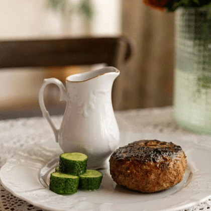 Бифштекс из говядины, с картофельным гратеном